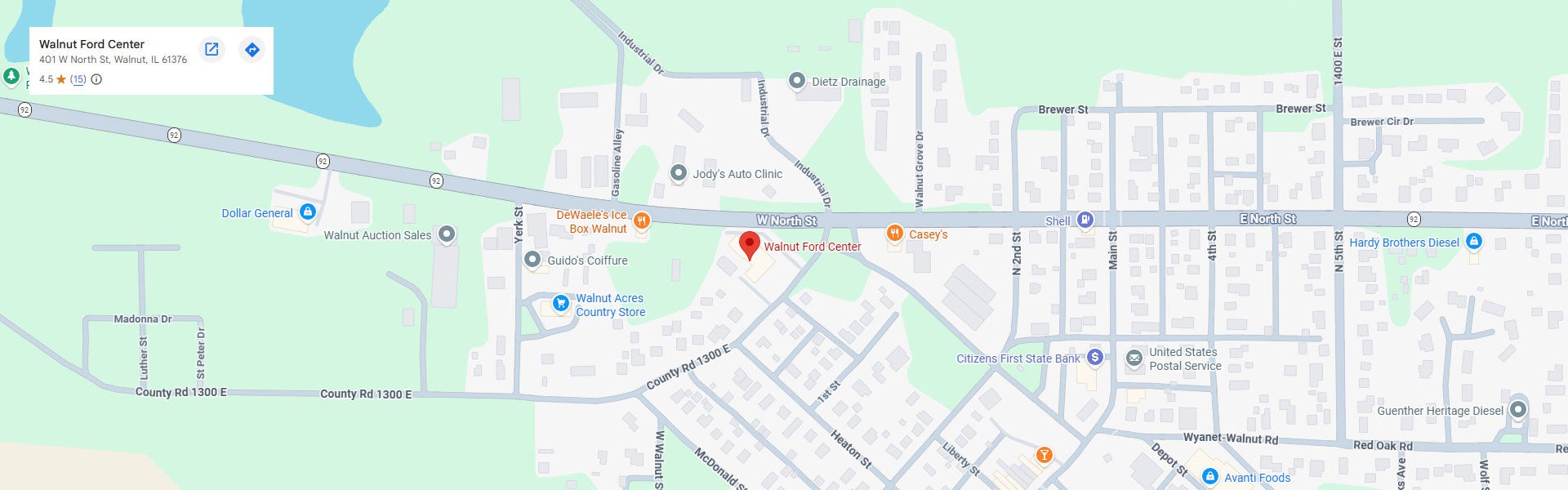 Walnut Ford Center Location and Hours